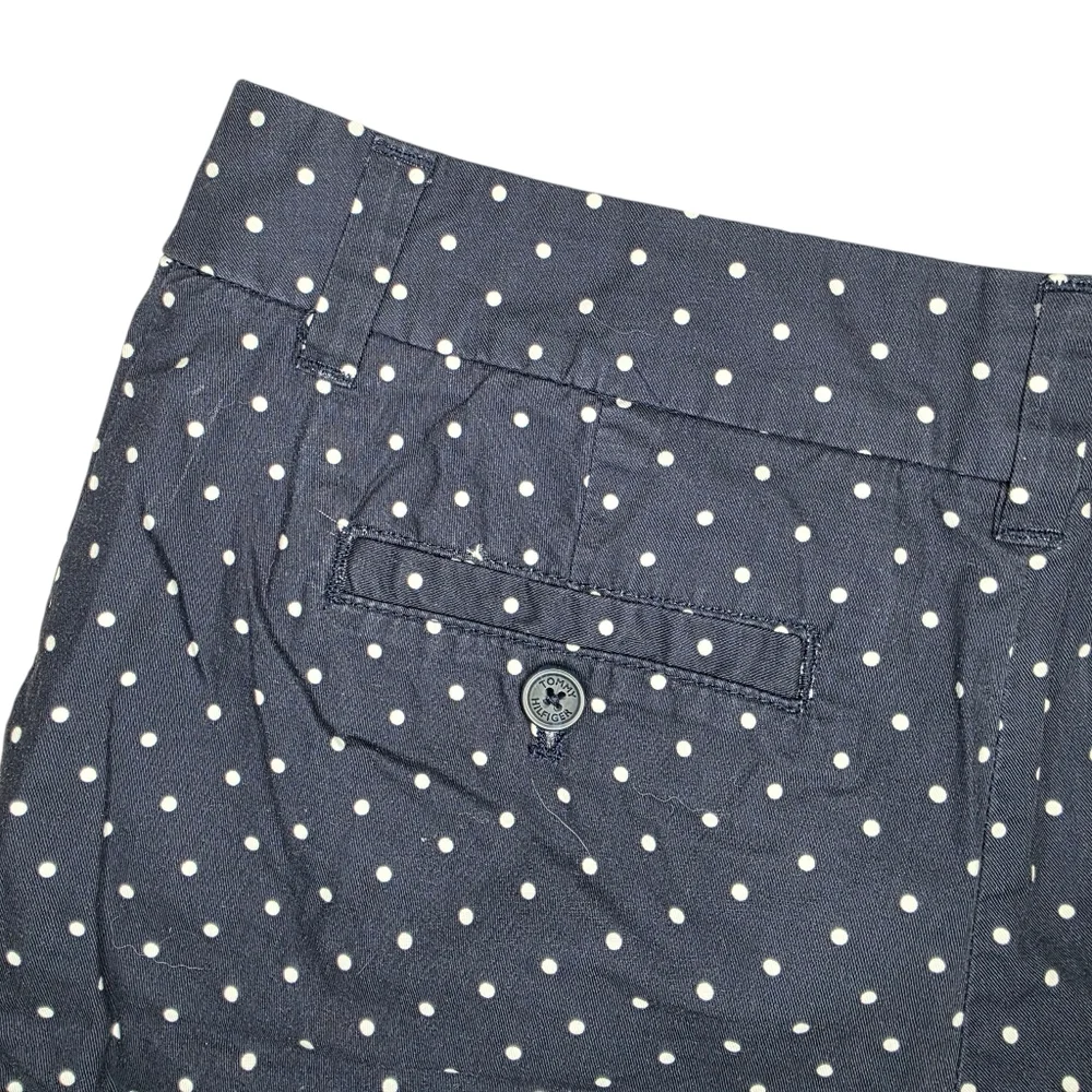 TOMMY HILFIGER Womens Sz 4 Navy Blue Polka Dot Casual Shorts